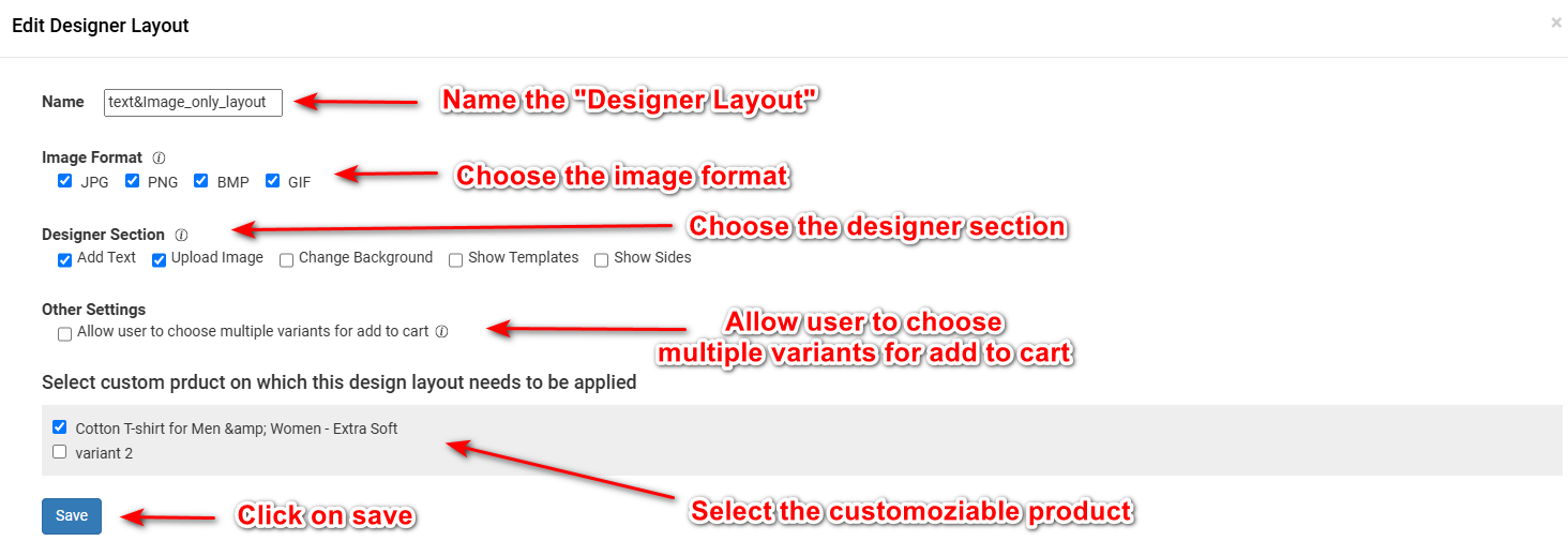 Edit Designer Layout Dialog Box Image