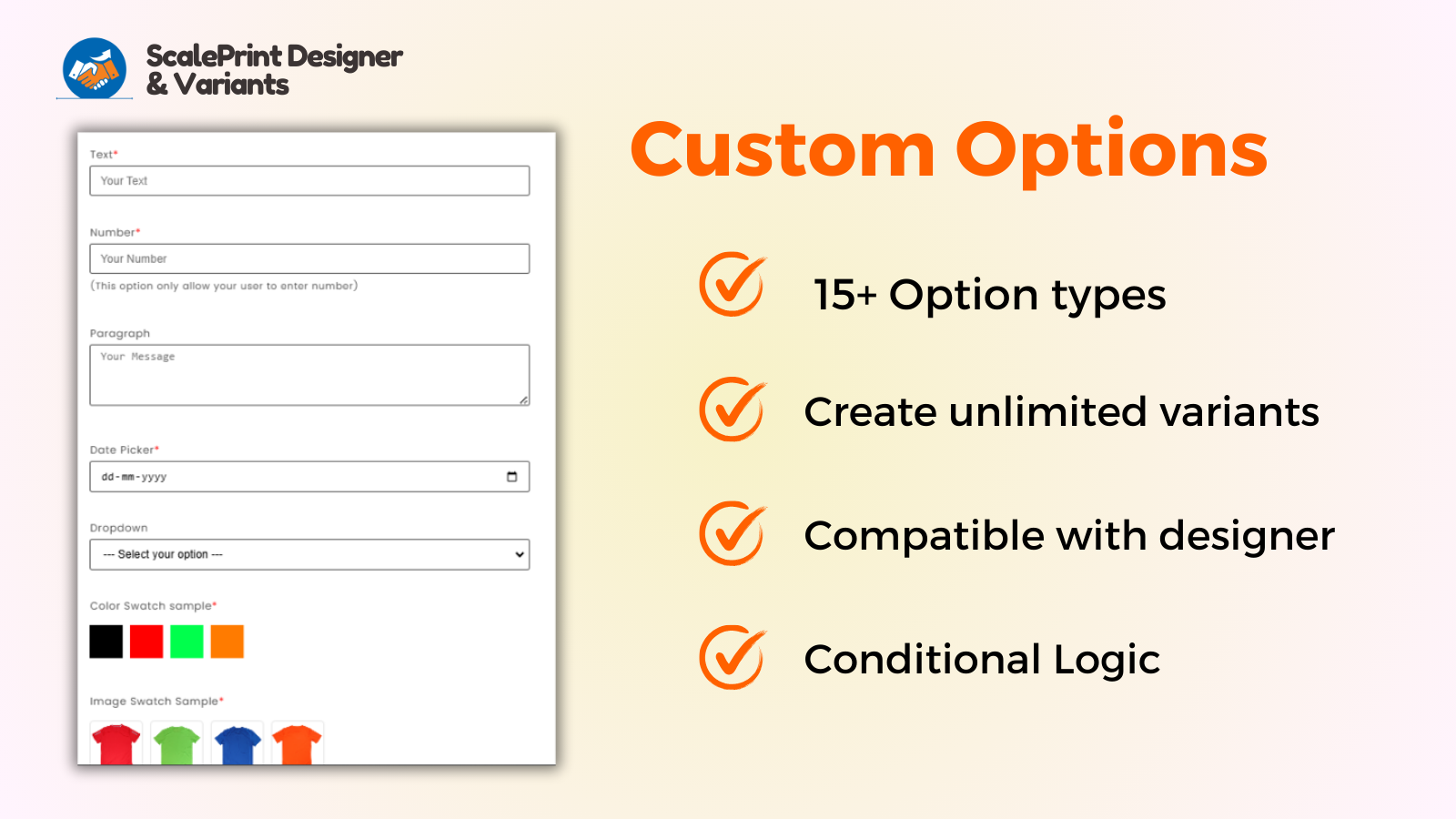 ScalePrint Designer & Variants Shopify App